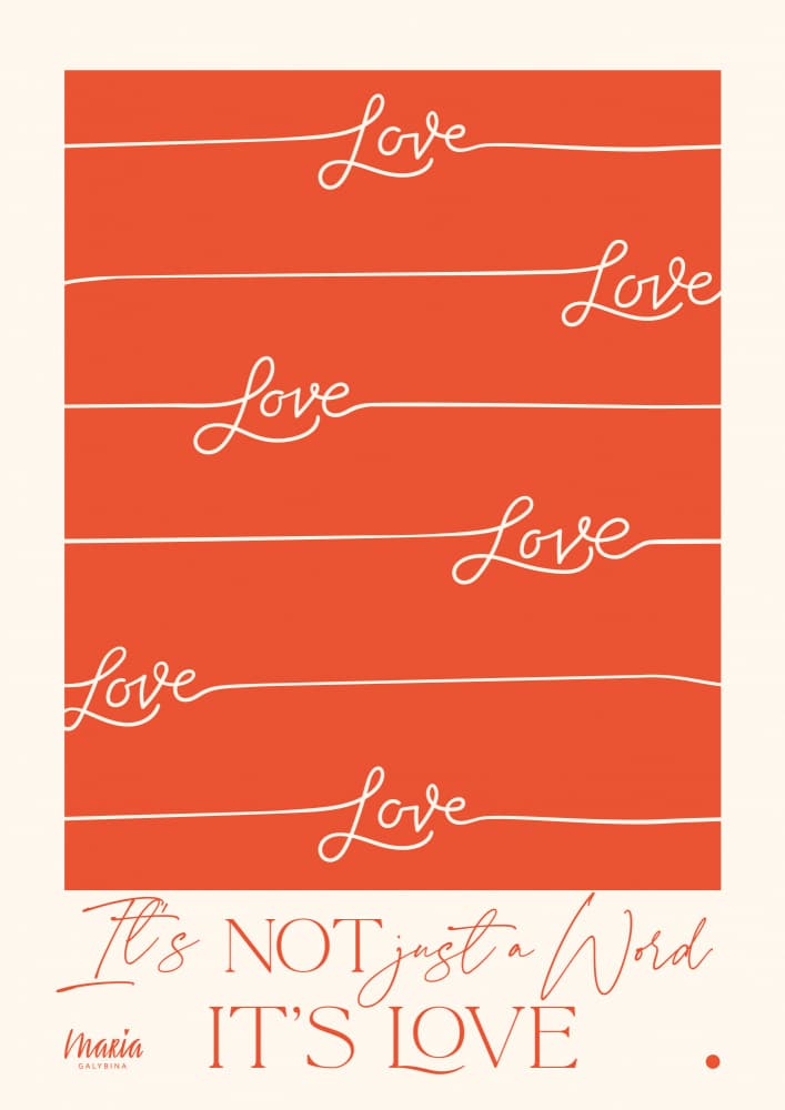 Love Not Just A Word by Maria Galybina — canvas wall art