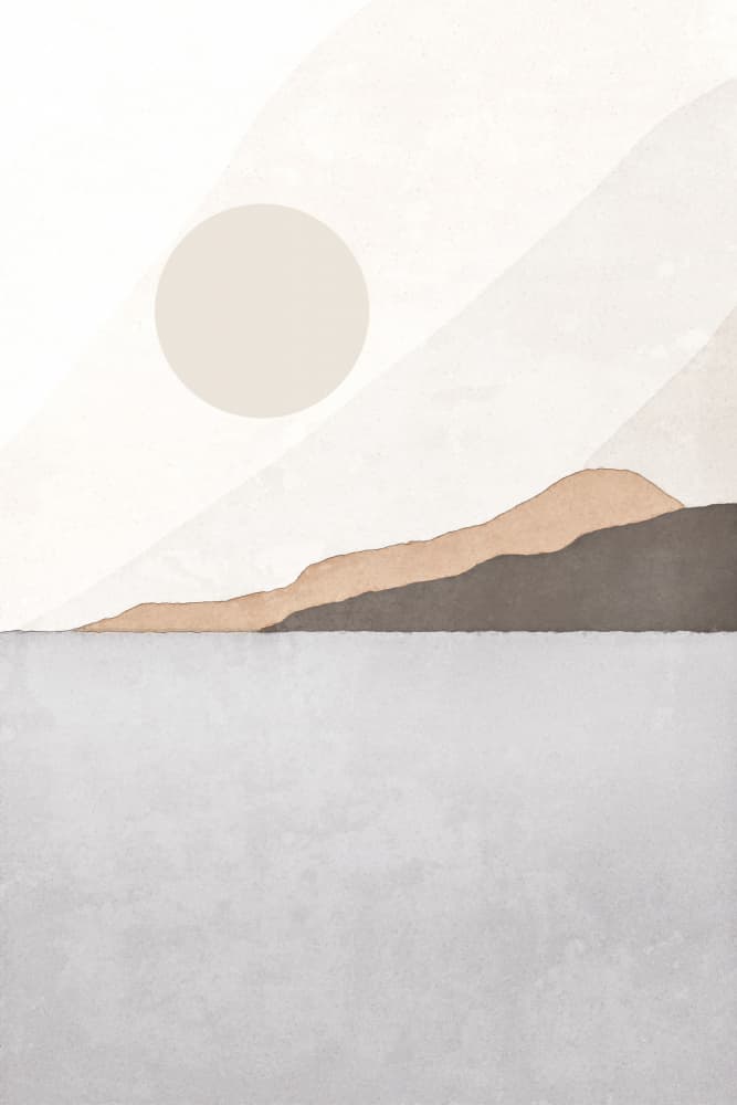 Calm Mountain Horizon by Melloi Art Prints — canvas wall art