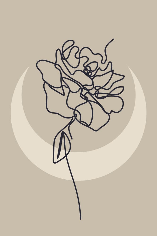 Boho Rose Moon by Anna Rose — canvas wall art