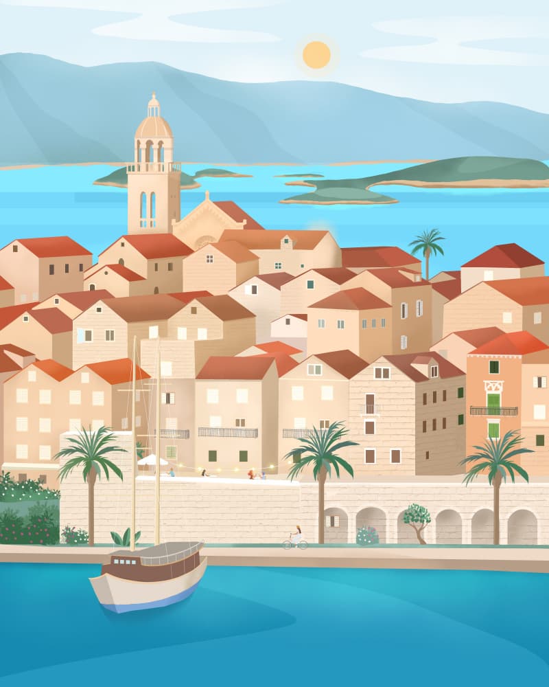 Harbor Sunrise by Petra Lizde — canvas wall art