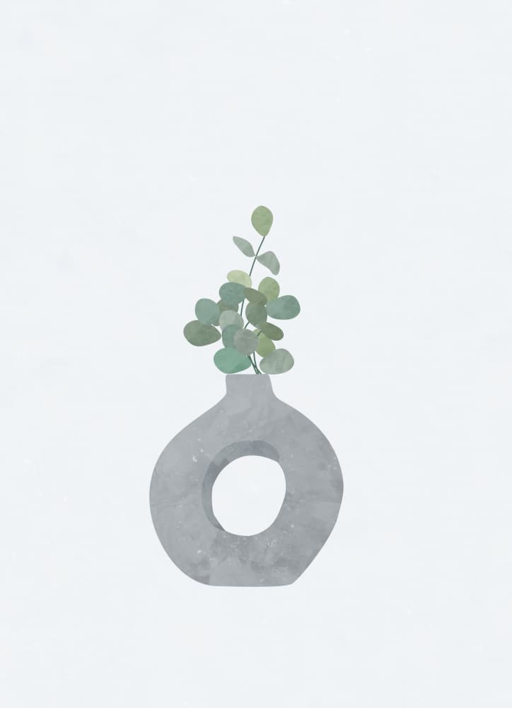 Modern Eucalyptus Vase by Sarah Manovski — canvas wall art