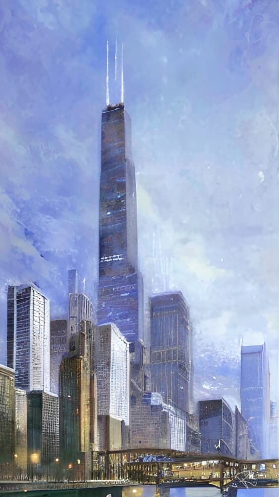 Majestic Chicago Night by Ruth Day — canvas wall art