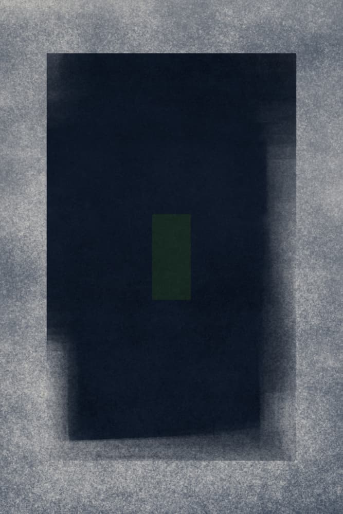 Abstract Green Rectangle by Simona Gocan — canvas wall art