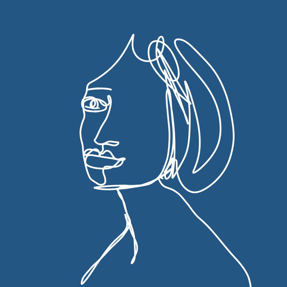 Continuous Line Profile by Sharyn Bursic — canvas wall art