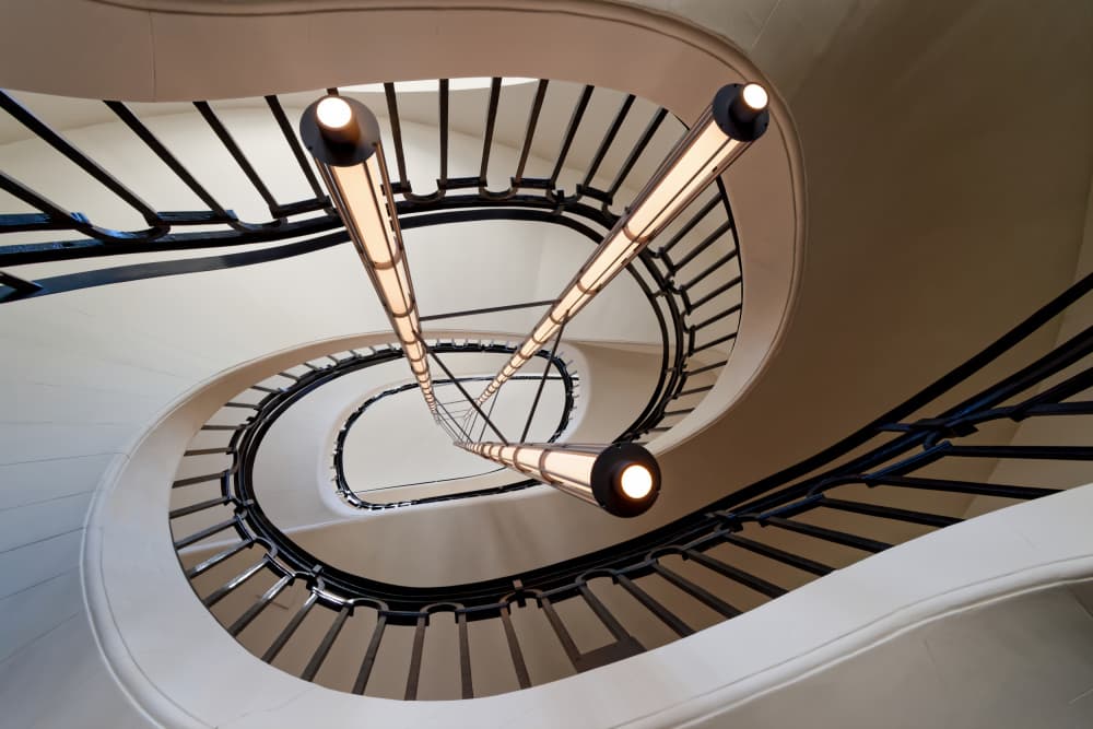 Elegant Spiral Staircase by Isabelle DUPONT — canvas wall art
