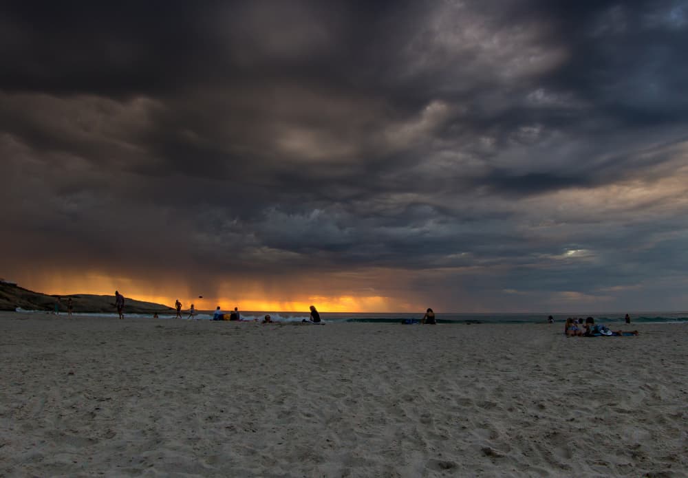 Dramatic Beach Sunset by Anthony Fox — canvas wall art