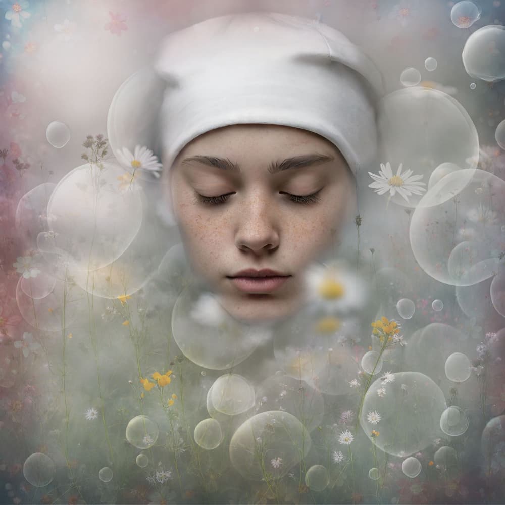 Sleeping Child Flower Dream by Ewa Całkosińska-Kajzer — canvas wall art