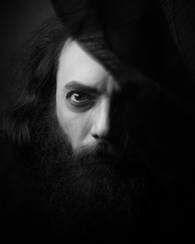 Intense Bearded Gaze by Mehdi Mokhtari — canvas wall art