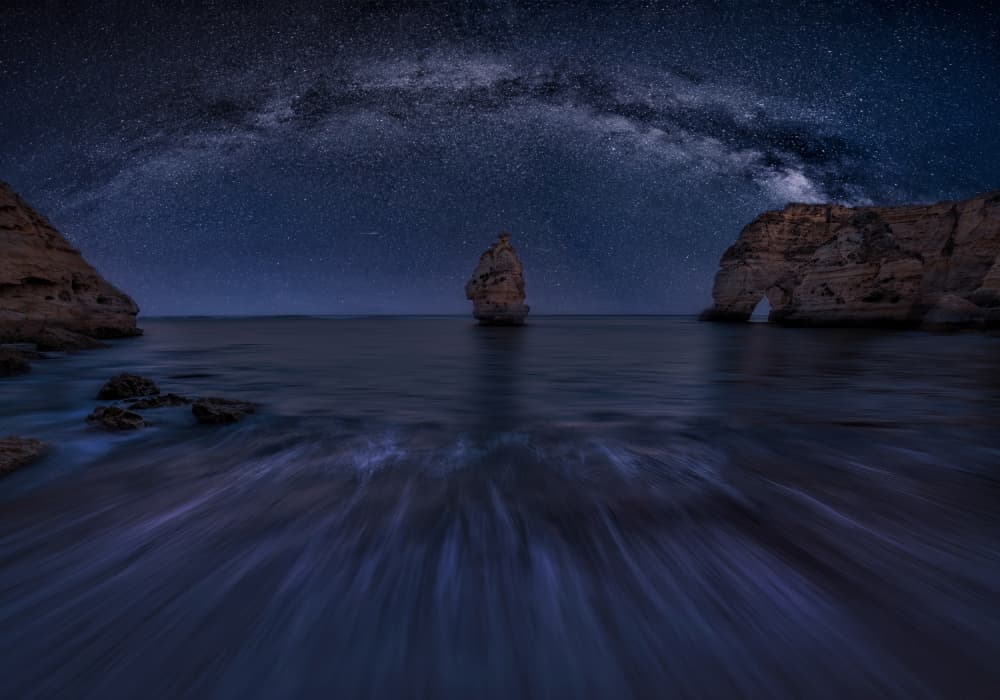 Starry Night Ocean Arch by Chong Q. Wu — canvas wall art