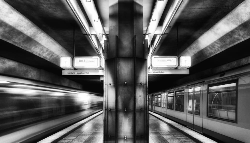 Urban Subway Motion by Stefan Eisele — canvas wall art