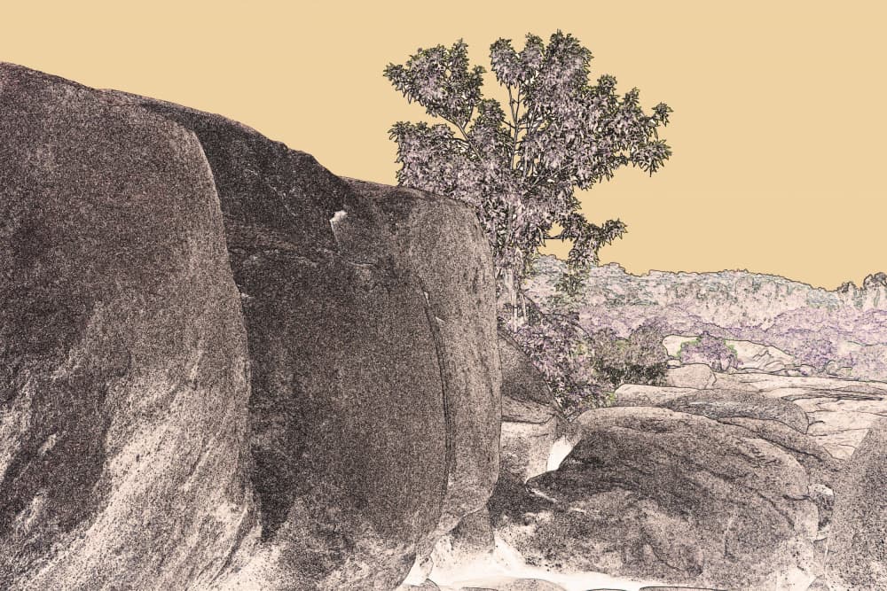 Stark Rock Horizon by Santhosh ch — canvas wall art