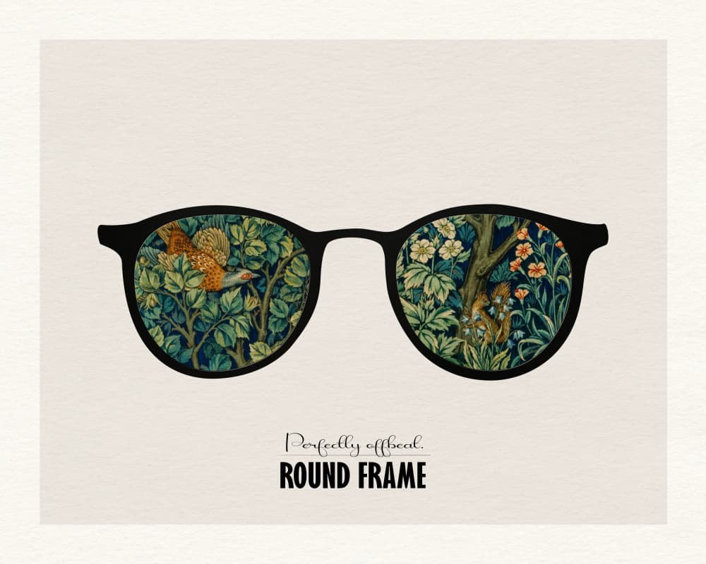 Round Glasses Forest Tapestry by Wild Violets — canvas wall art