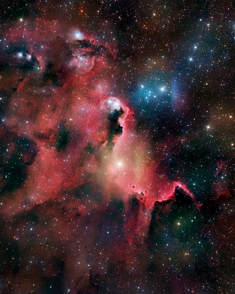 Vibrant Cosmic Nebula by Vikas Chander — canvas wall art
