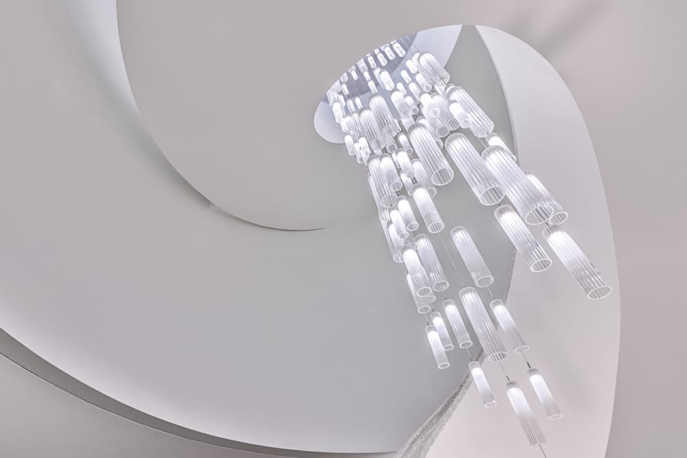 Modern Spiral Chandelier by fotomarion — canvas wall art