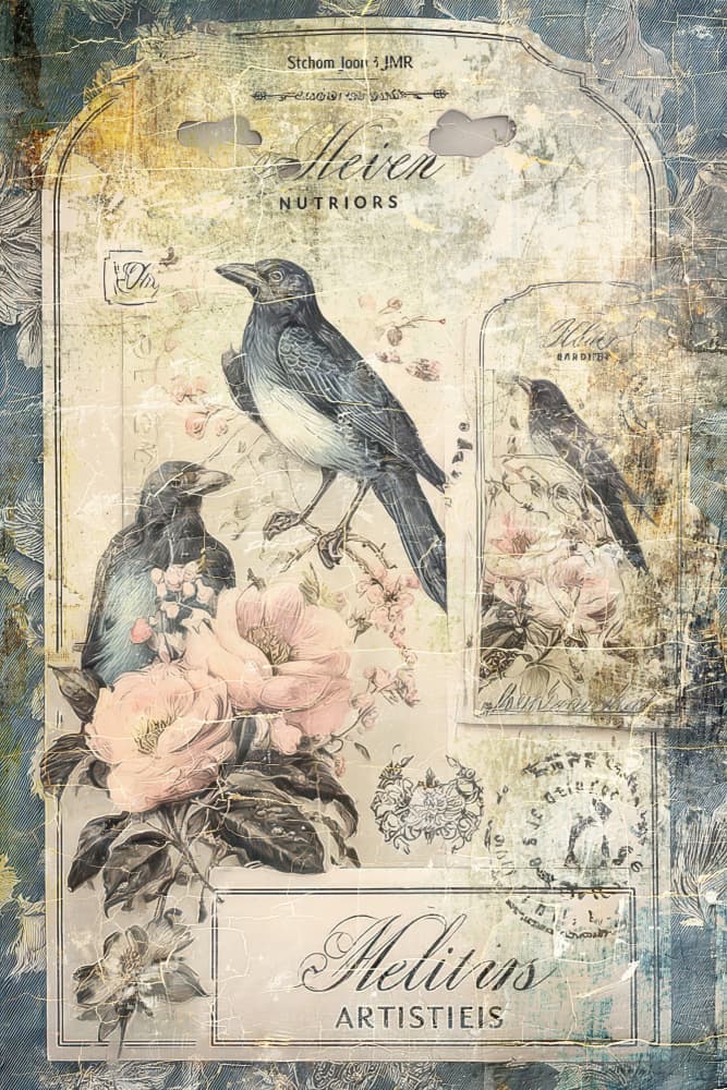 Vintage Birds and Roses by Rafal Kulik — canvas wall art