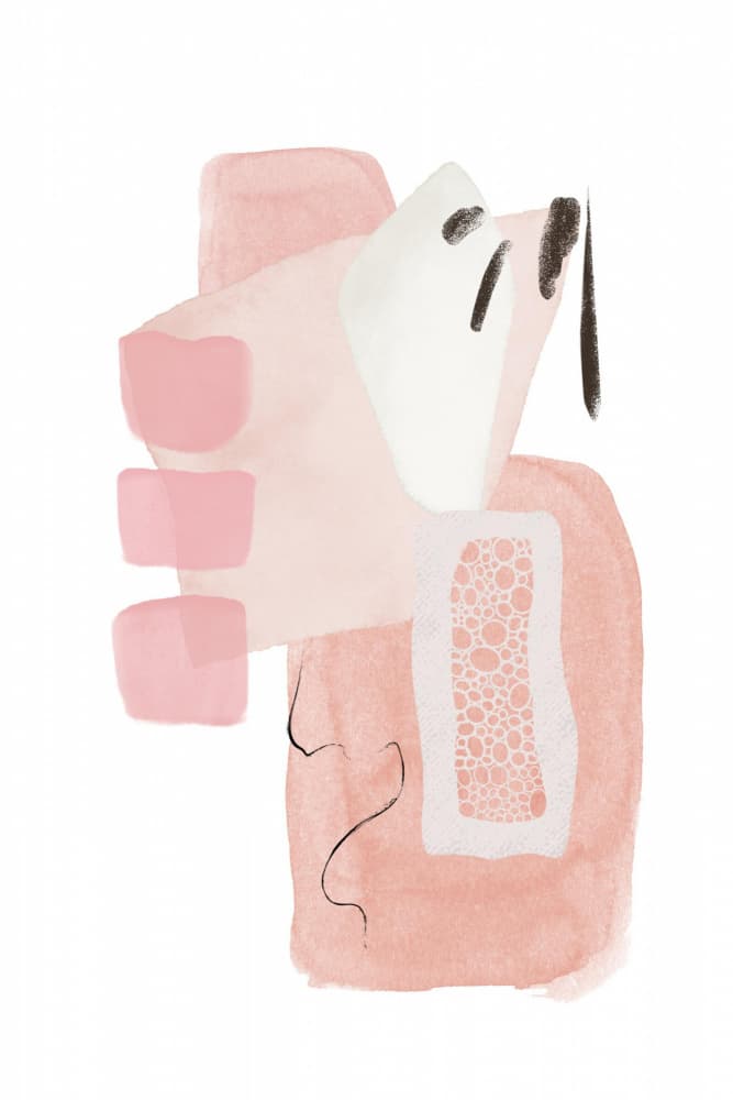 Blush Organic Forms by Sally Ann Moss — canvas wall art
