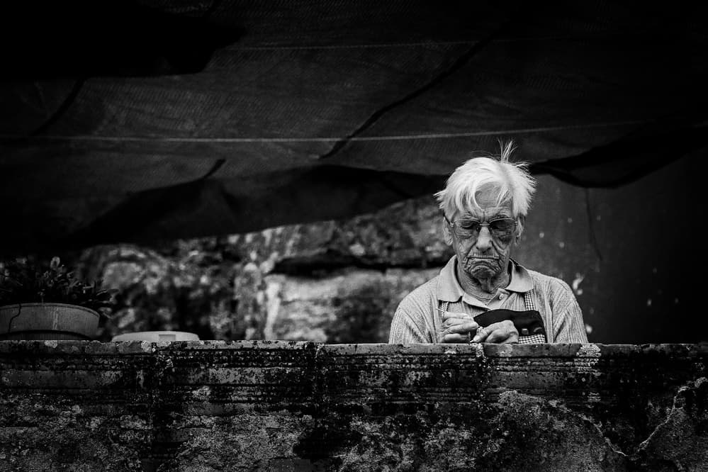 Pensive Old Man by Rui Ribeiro — canvas wall art