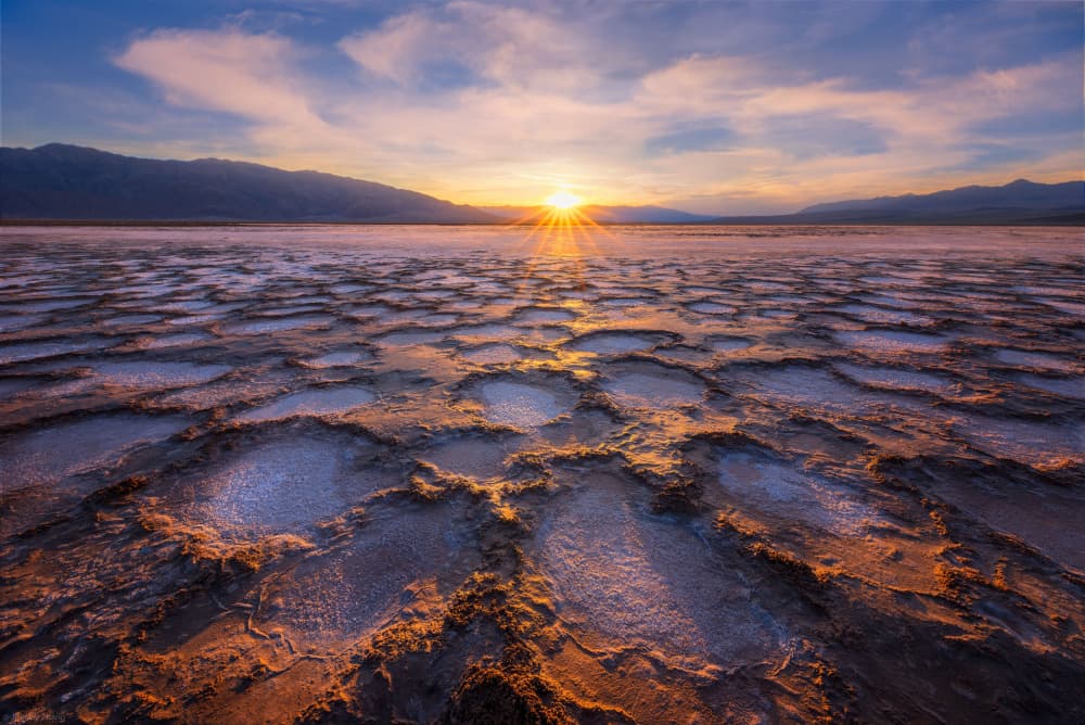 Golden Salt Flats Sunset by Johnny Zhang — canvas wall art