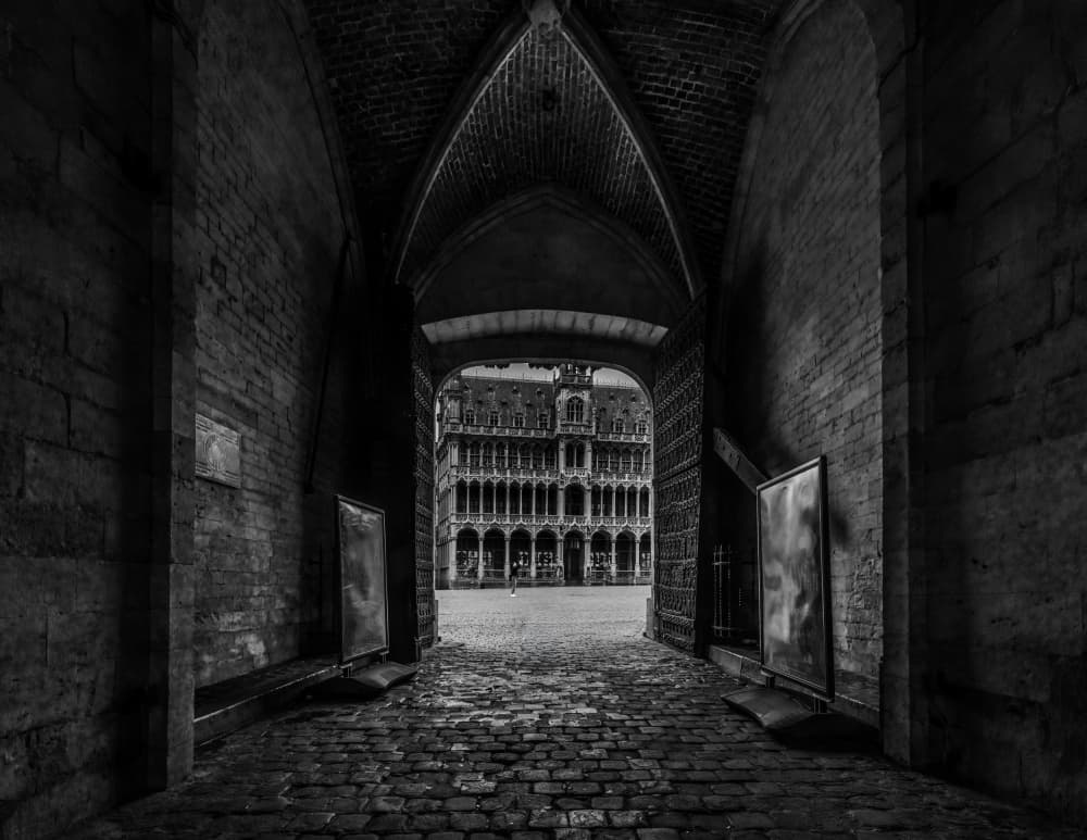 Grand Place Archway View by Jean-Marc Aloy — canvas wall art