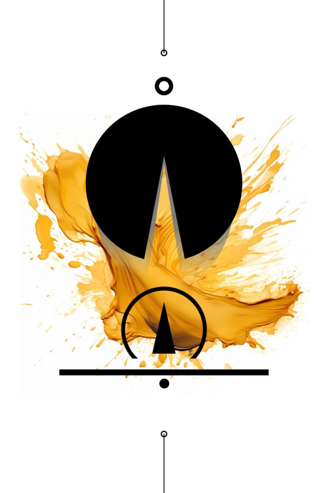 Golden Splash Geometry by Rafal Kulik — canvas wall art