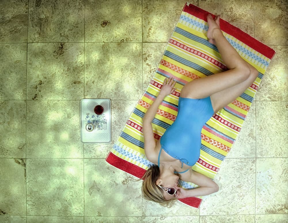 Summer Lounging Woman by kenp — canvas wall art
