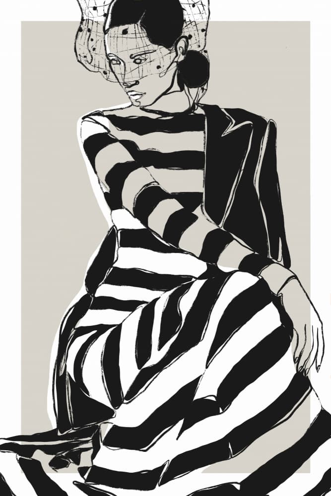 Striped Elegance by Treechild — canvas wall art
