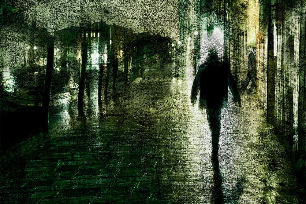Mysterious Night Walk by Reibl Klaus — canvas wall art