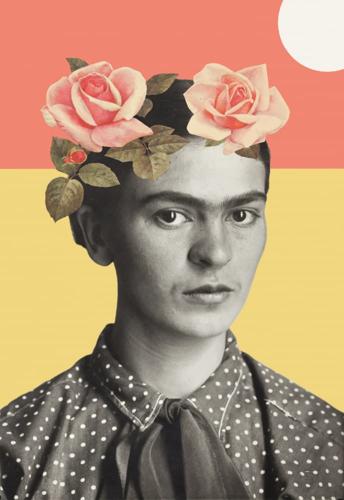 Woman with Flower Crown by Florent Bodart — canvas wall art