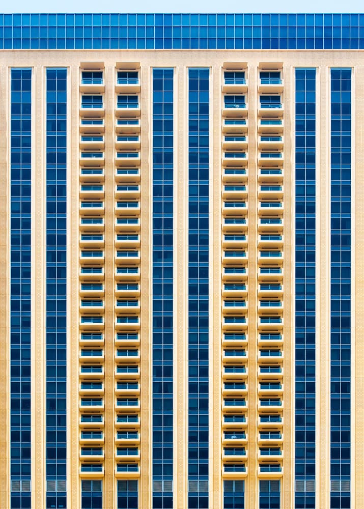 Blue Window Symmetry by Wayne Pearson — canvas wall art
