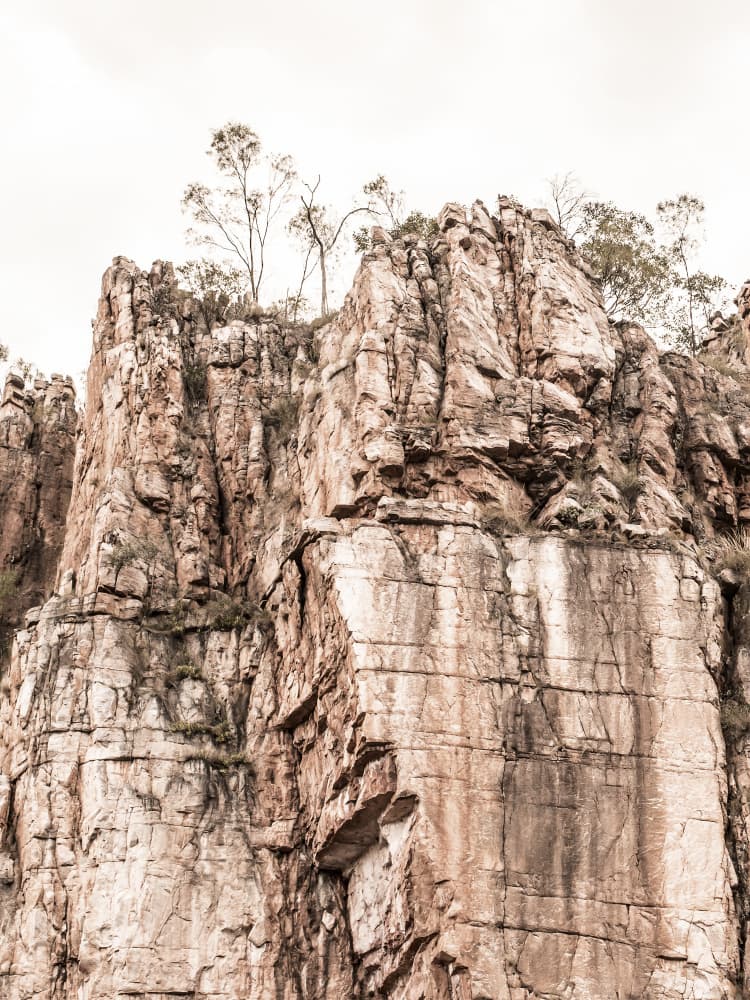Towering Rock Face by Lila &amp; Lola — canvas wall art
