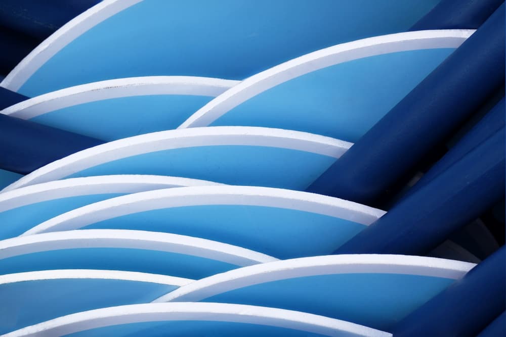Abstract Blue Waves by Hans-Wolfgang Hawerkamp — canvas wall art