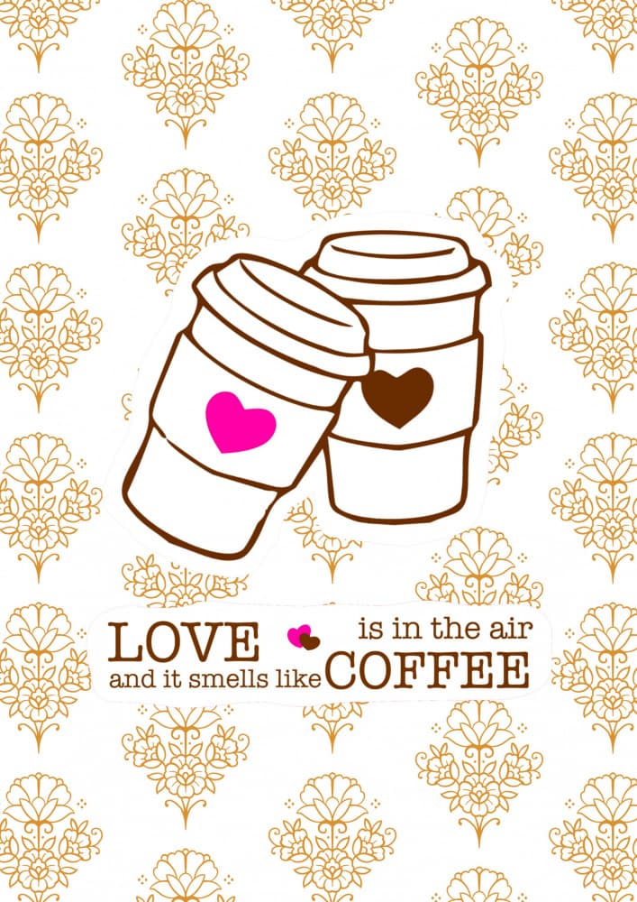 Love Smells Like Coffee by Soniya Vijayakumar — canvas wall art