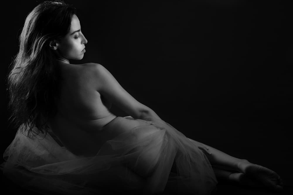 Sensual Grace in Monochrome by Enis Onur — canvas wall art
