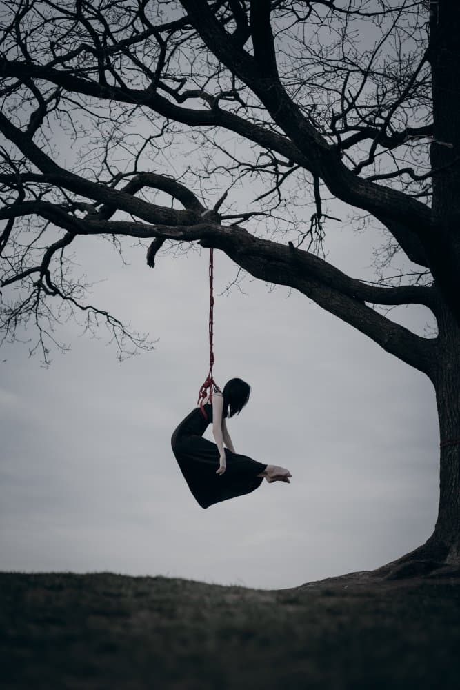 Suspended Tree Figure by Olga Barantseva — canvas wall art