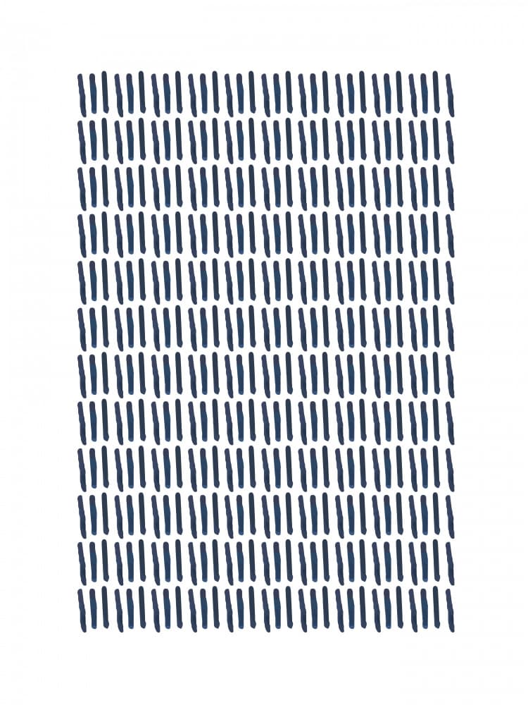Hand Drawn Navy Dashes by Elizabeth C — canvas wall art