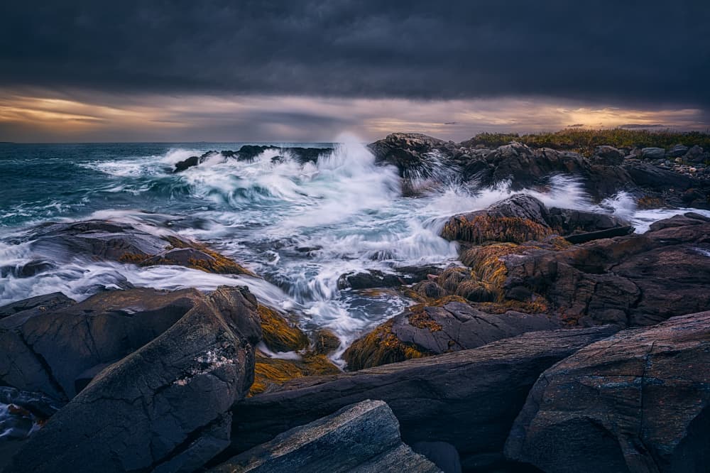 Dramatic Ocean Waves by Ben.C.L — canvas wall art