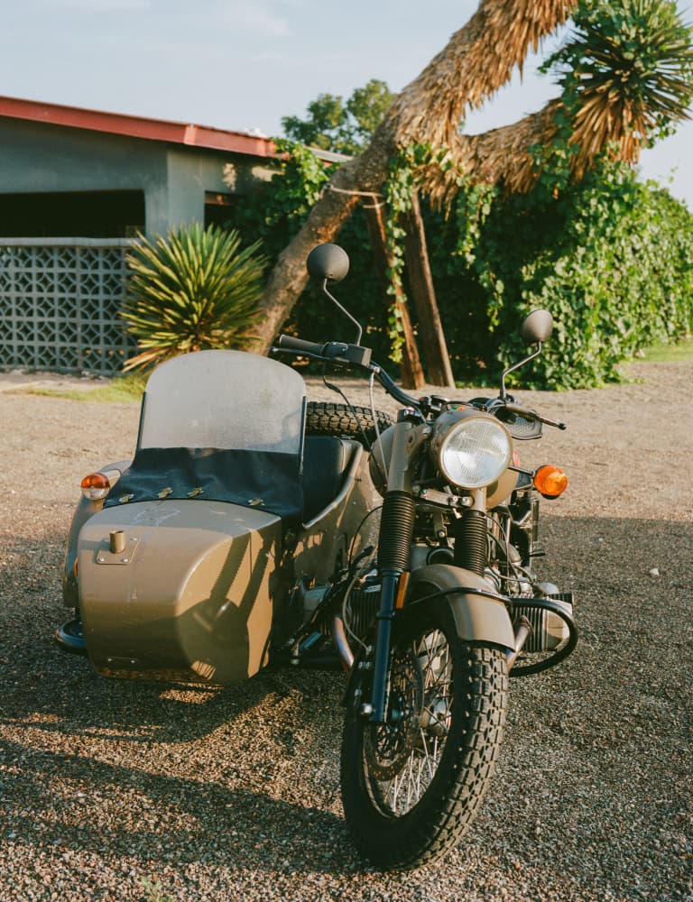 Vintage Sidecar Motorcycle by Bethany Young — canvas wall art