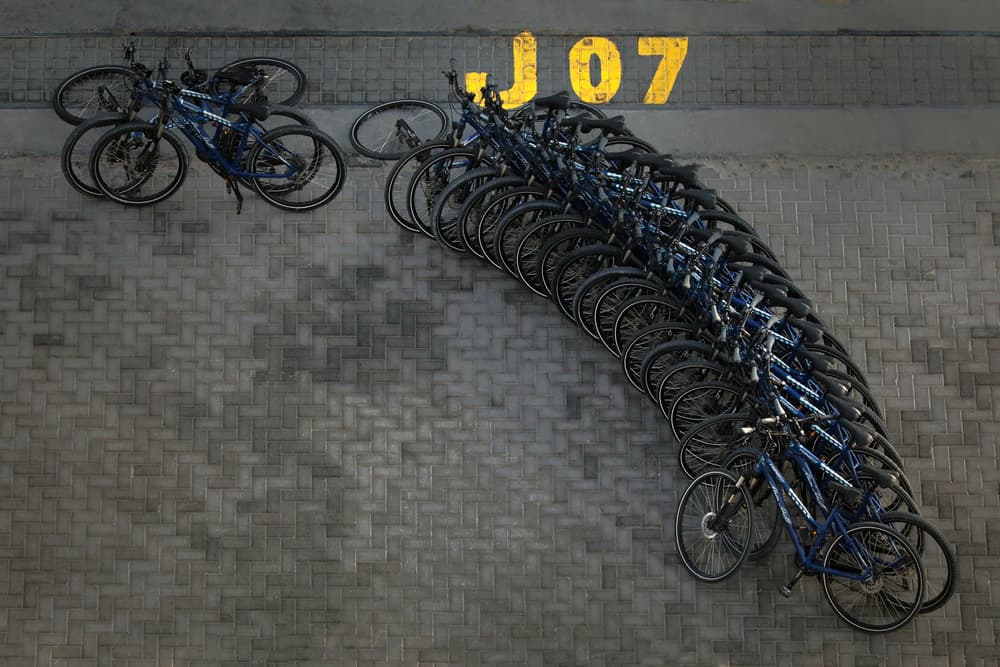 Bicycle Row by Hans-Wolfgang Hawerkamp — canvas wall art