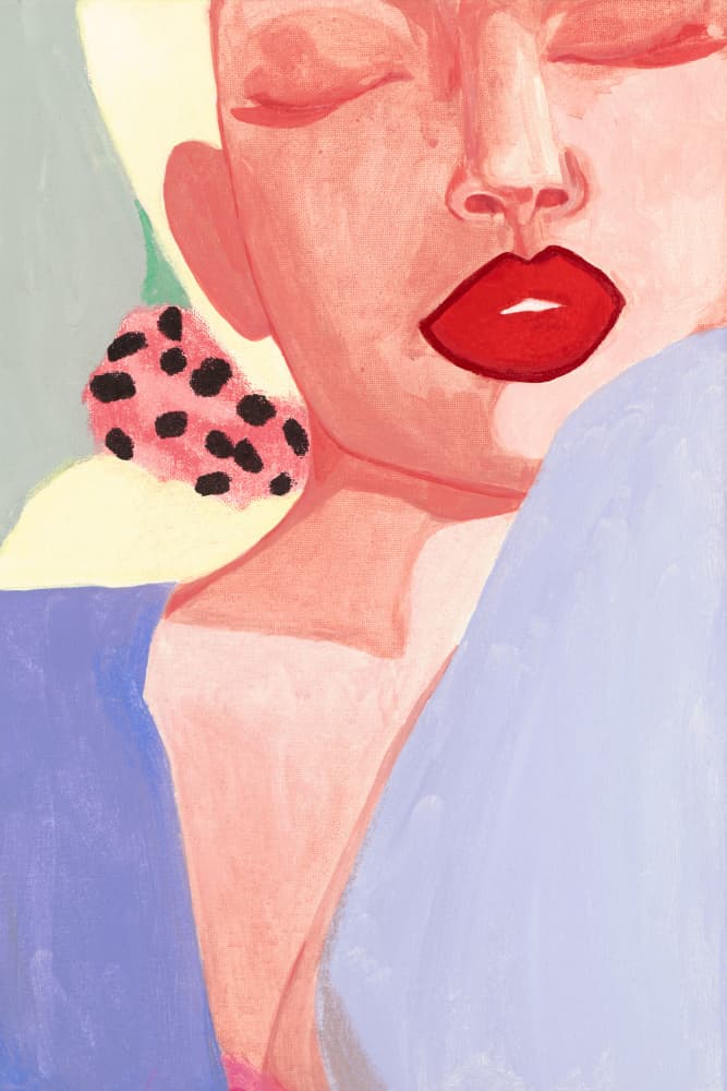 Serene Red Lips by Sophia Novosel — canvas wall art