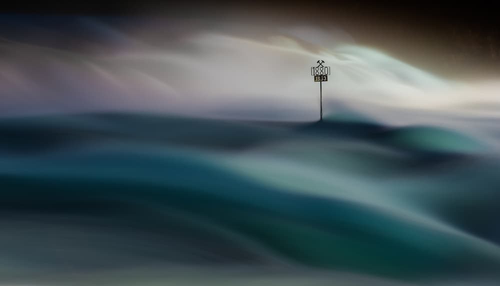 Misty Blue Ocean Pole by Andreas Agazzi — canvas wall art