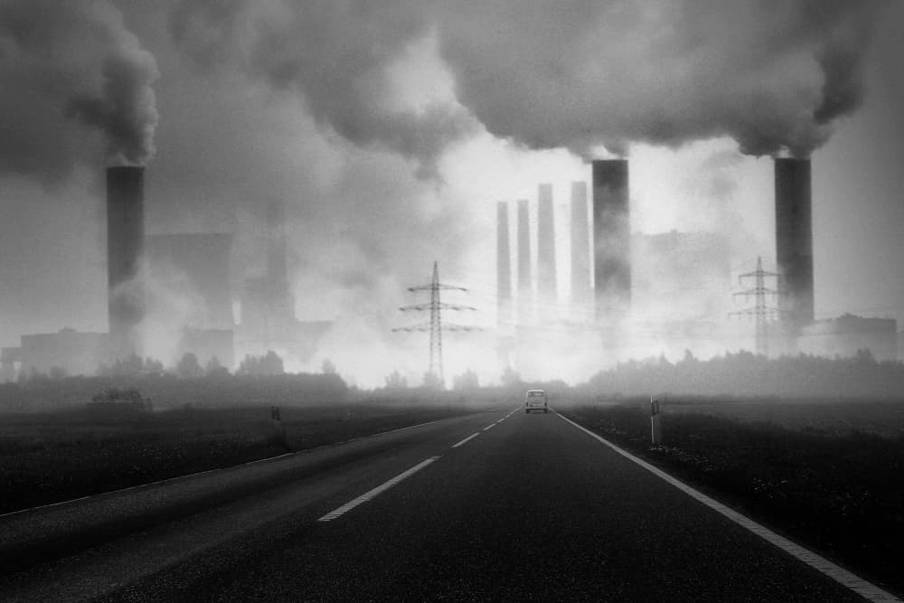 Industrial Power Plant Road by Holger Droste — canvas wall art