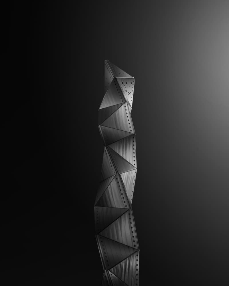 Dark Geometric Structure by Shuchuan Liu — canvas wall art