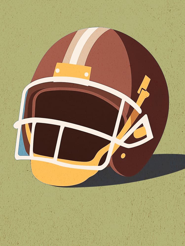 Classic Football Helmet by Pictufy Studio IV — canvas wall art