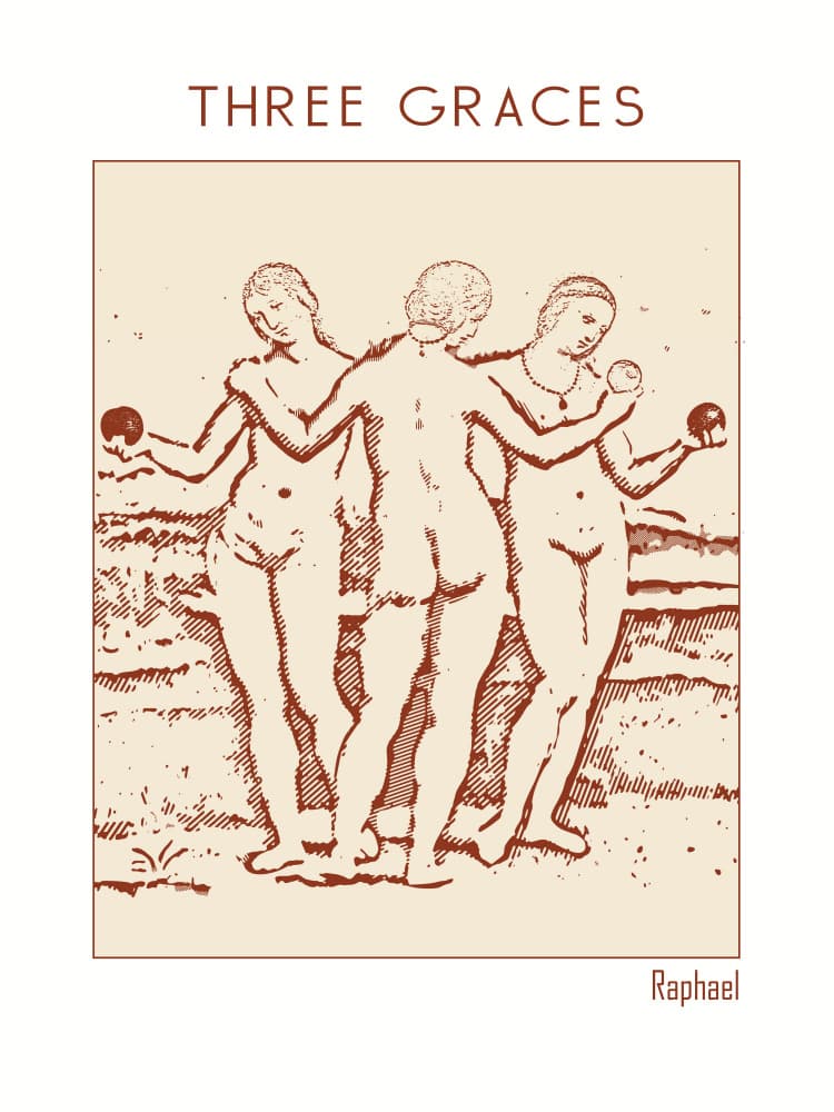 Classical Three Graces by Doa Project — canvas wall art