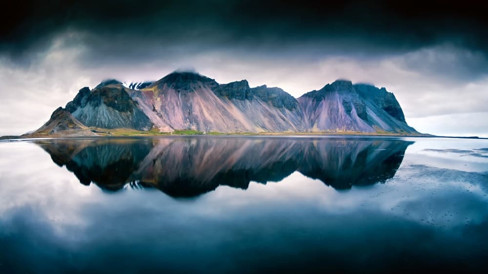 Dramatic Mountain Reflection by Wim Denijs — canvas wall art