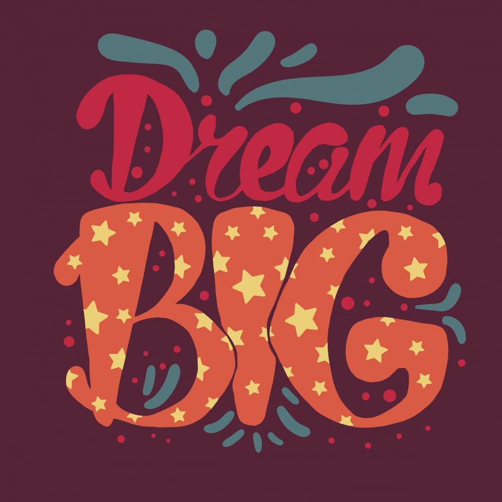 Dream Big Starry Message by Marika Barsrsind — canvas wall art