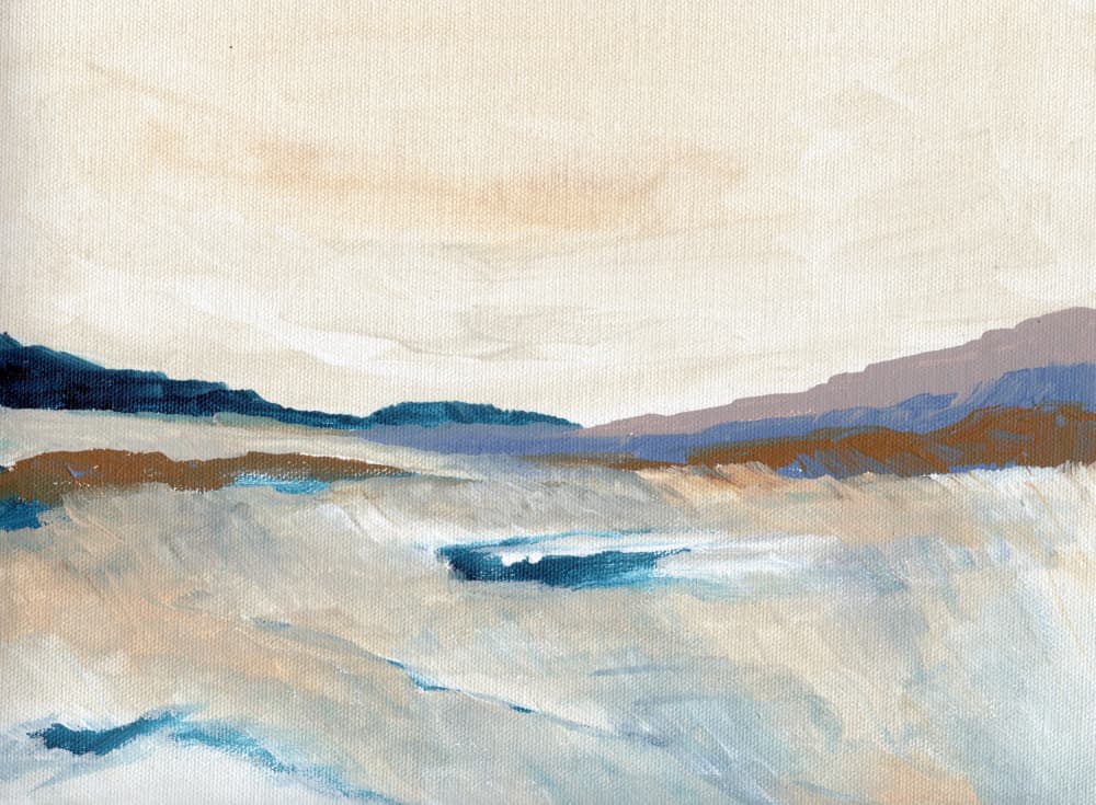 Abstract Mountain Serenity by Nikita Jariwala — canvas wall art