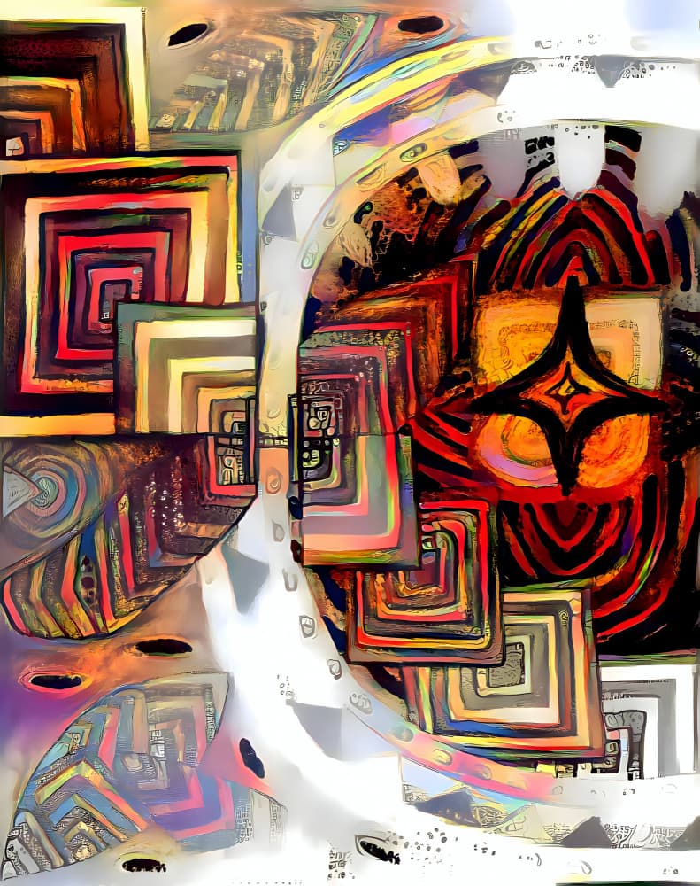 Vibrant Geometric Flow by mnemonixART — canvas wall art