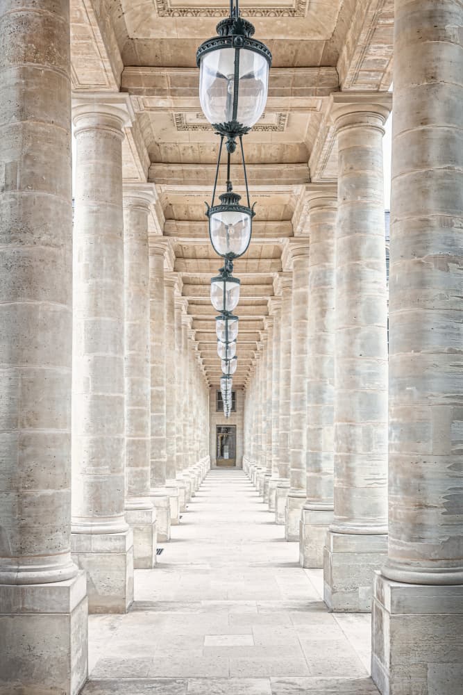 Elegant Columned Hallway by Bruno Flour — canvas wall art