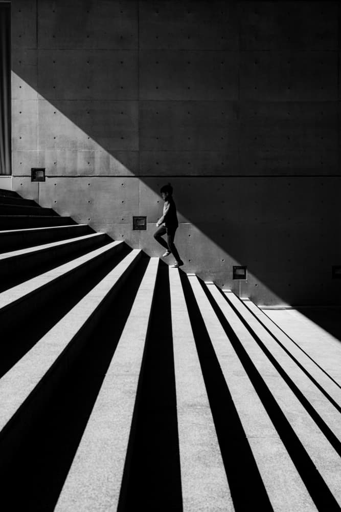 Ascending Geometric Stairs by Yohei Kawashima — canvas wall art